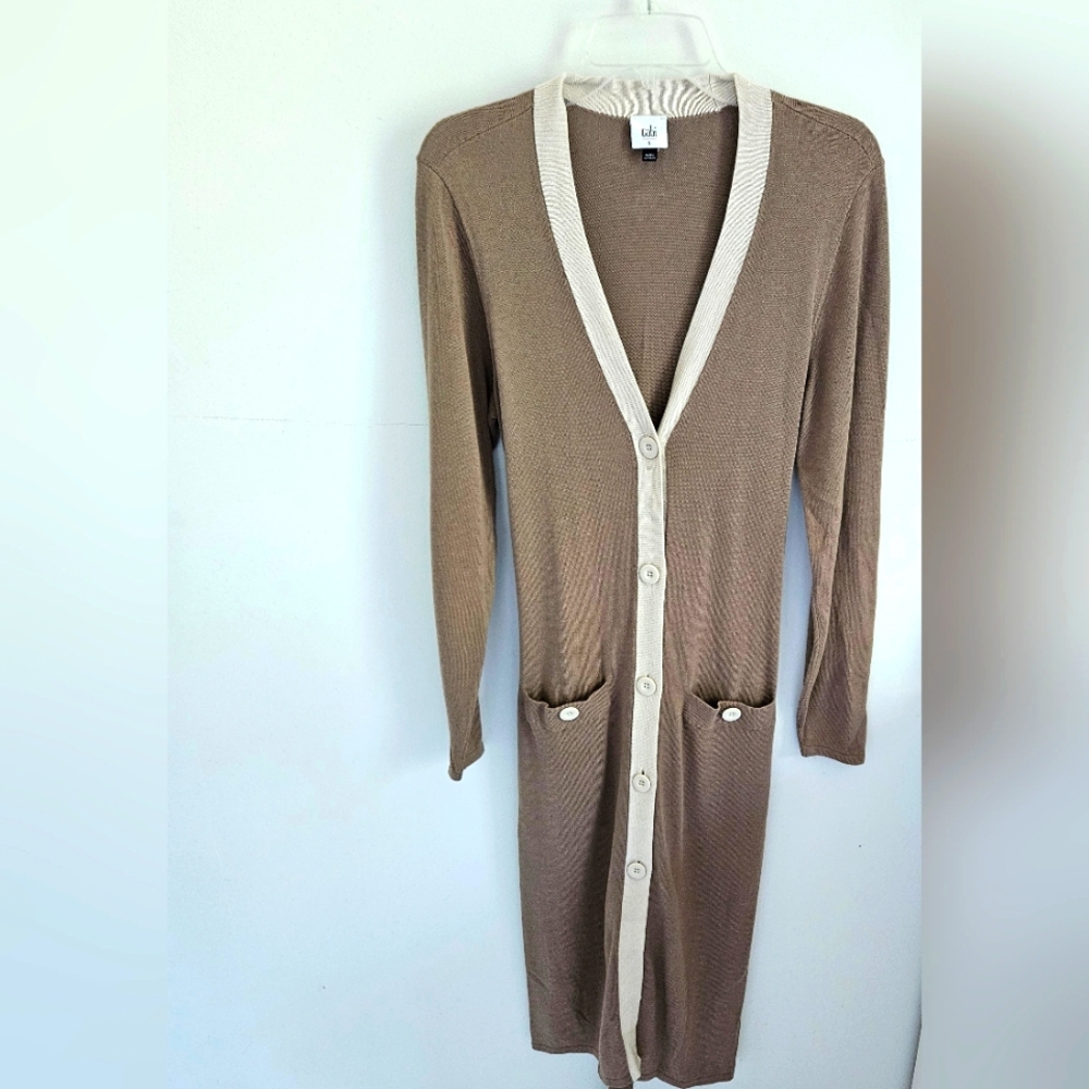 CAbi Genteel Cardigan Long Ties At Waist 6161 - Picture 2 of 7